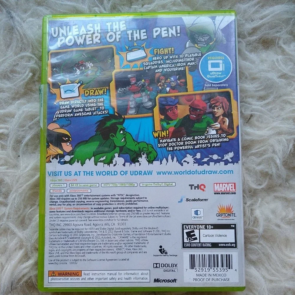 Marvel Superhero Squad: Comic Combat Microsoft Xbox 360 2011 Video Game